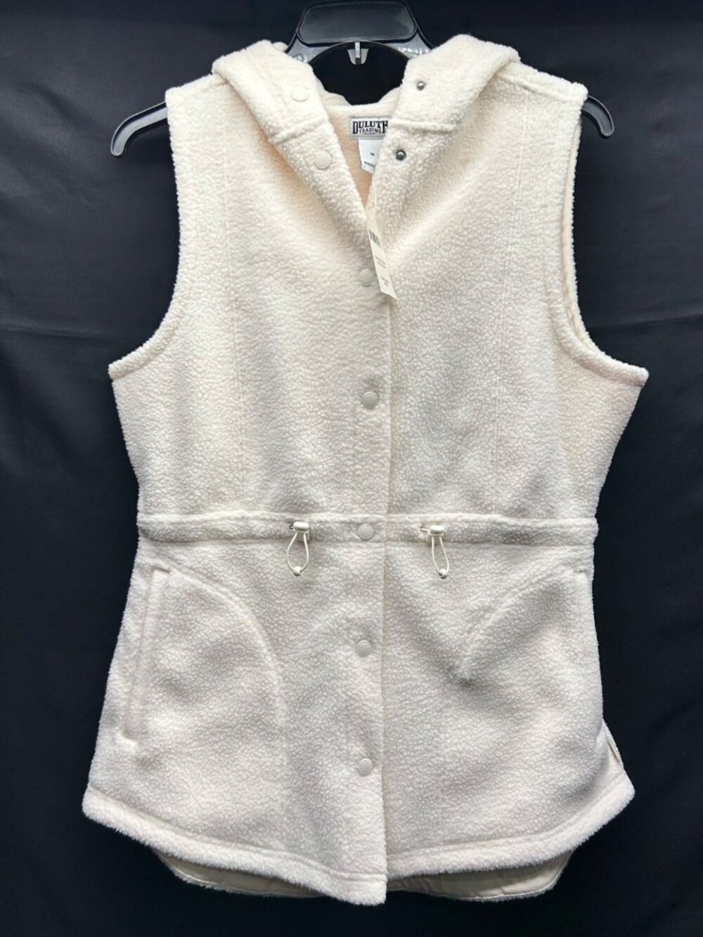 Duluth Trading Pile Hi Fleece Hooded Tunic Vest NWT Women's M